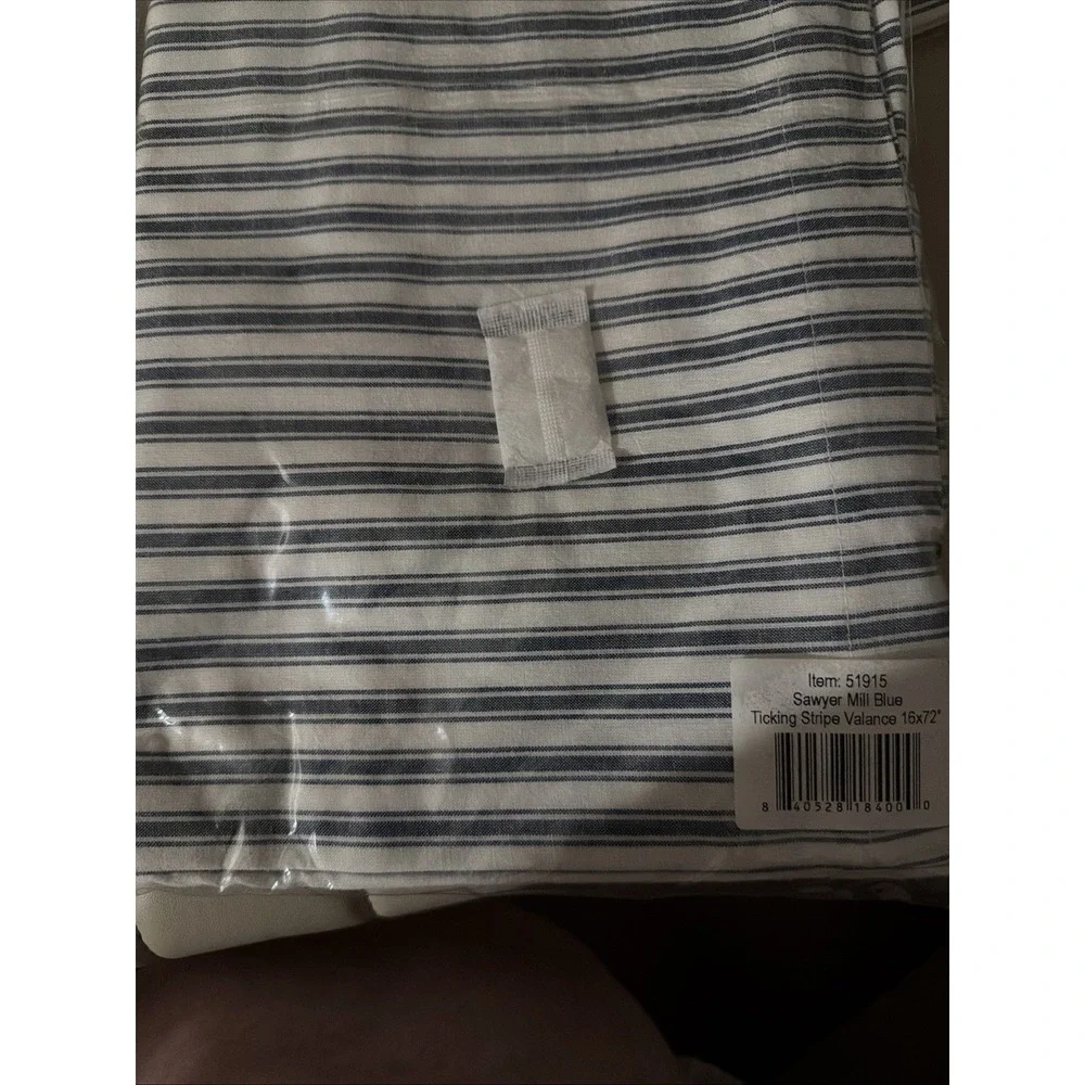 Sawyer Mill Farmhouse Blue Ticking Stripe Standard Sham 21x27 VHC Brands Cottage